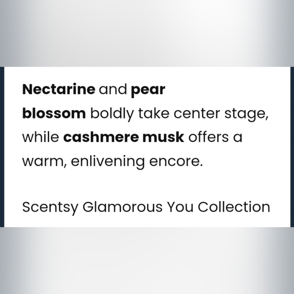 Scentsy Glamorous You Collection Born to Shine Nectarine Pear Cashmere Musk Wax - Picture 2 of 4
